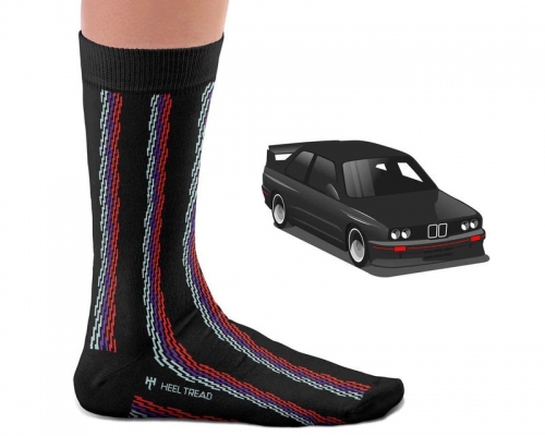 Socken im Design "E30 M-Tech" - Schwarz